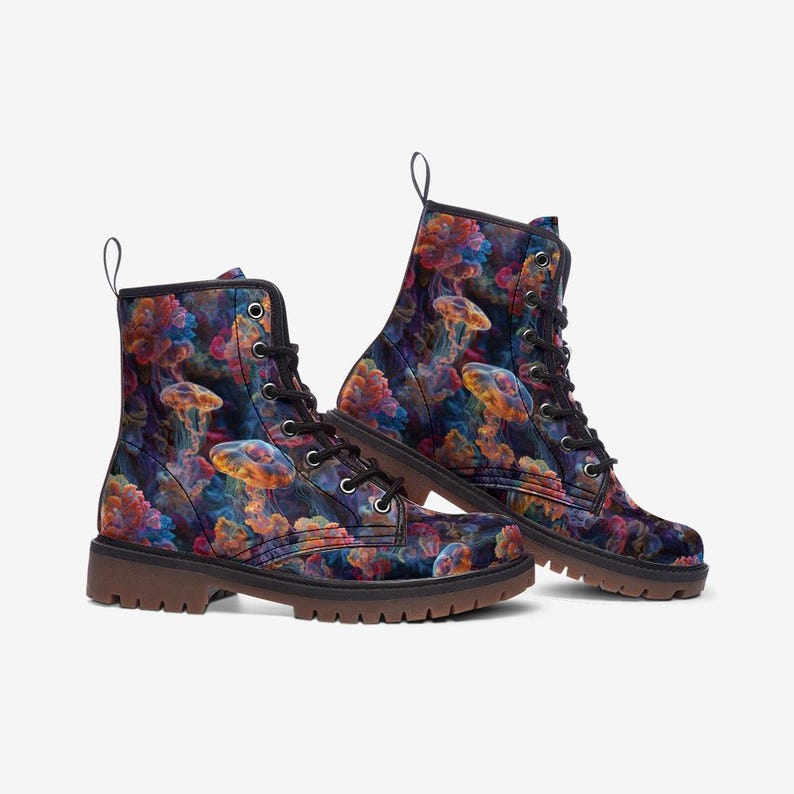 Jellyfish Combat Boots Marine Boots Casual Vegan Leather Lightweight boots