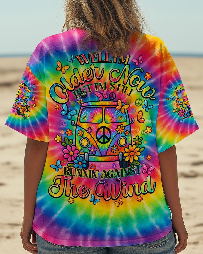 Running Against The Win Tie Dye T-shirt